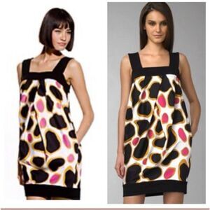 DIANE VF Payne Bubble Silk Tulip Y2K Retro 60's Go-Go Mini Dress Size Large